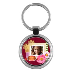 merry christmas - Key Chain (Round)