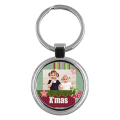 merry christmas - Key Chain (Round)