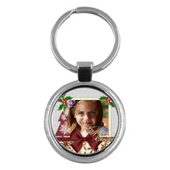 merry christmas - Key Chain (Round)