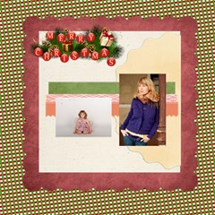 merry christmas - ScrapBook Page 8  x 8 