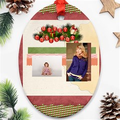 merry christmas - Ornament (Oval)