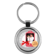 merry christmas - Key Chain (Round)