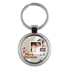 merry christmas - Key Chain (Round)