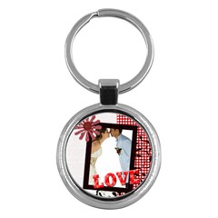 merry christmas - Key Chain (Round)