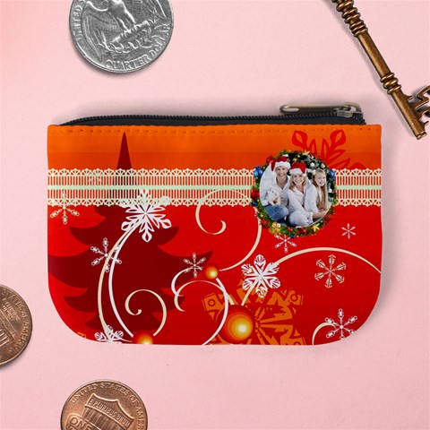 Christmas Mini Coin Purse  By Joanne5 Back