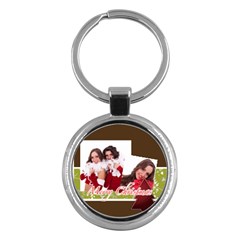 merry christmas - Key Chain (Round)