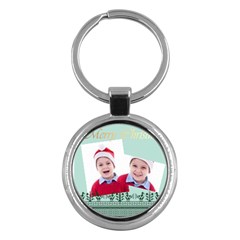 merry christmas - Key Chain (Round)