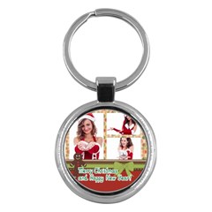 merry christmas - Key Chain (Round)