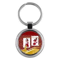 merry christmas - Key Chain (Round)