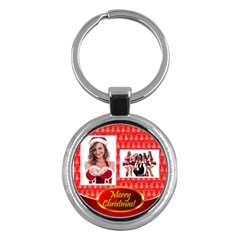 merry christmas - Key Chain (Round)