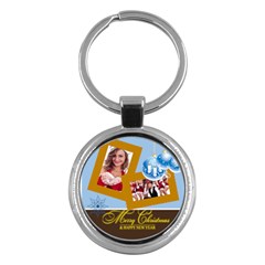 merry christmas - Key Chain (Round)