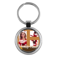 merry christmas - Key Chain (Round)