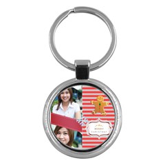 merry christmas - Key Chain (Round)