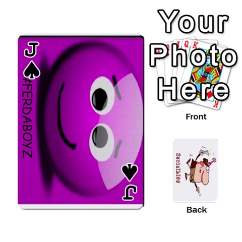Jack Cards By Lesley Front - SpadeJ