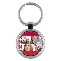 merry christmas - Key Chain (Round)