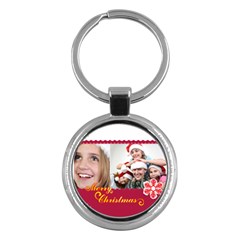 merry christmas - Key Chain (Round)