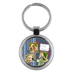 merry christmas - Key Chain (Round)