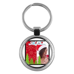 merry christmas - Key Chain (Round)