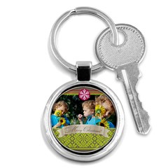 merry christmas - Key Chain (Round)