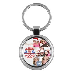 merry christmas - Key Chain (Round)