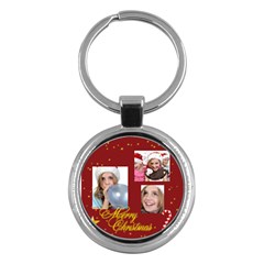 merry christmas - Key Chain (Round)