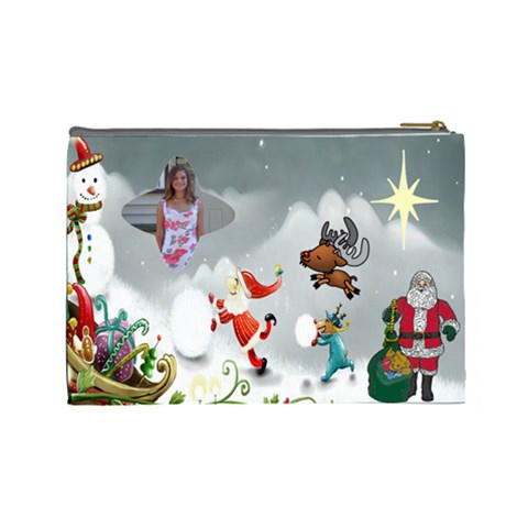 Sleigh Back Ground Cosmetic Bag (large) By Kim Blair Back