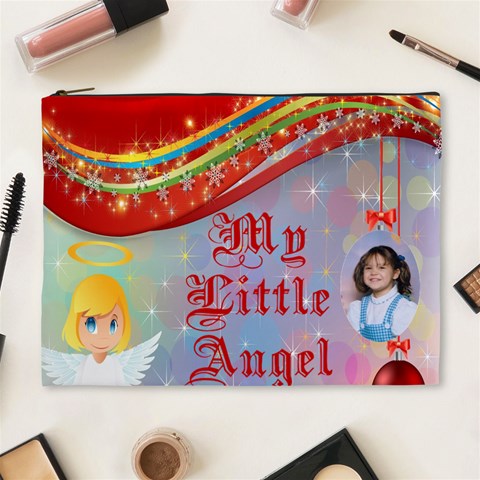 My Little Angel Cosmetic Bag (xl) By Kim Blair Front