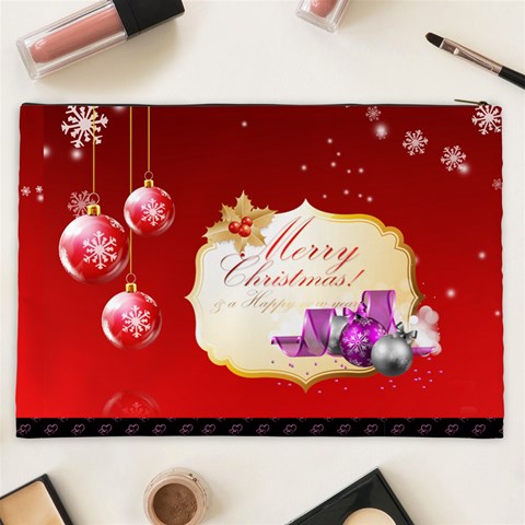 Christmas Cosmetic Bag (xxl)  By Joanne5 Back