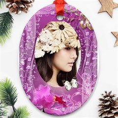 Pretty- purple - Oval Ornament (Two Sides)