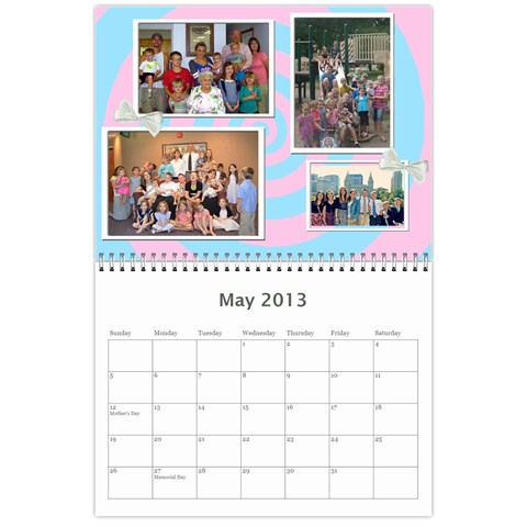 Mom Calendar By Colton May 2013