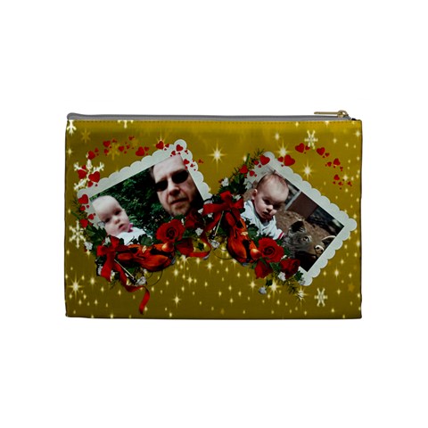 Red And Gold Cosmetic Bag Medium By Maryanne Back