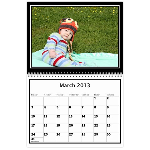 2013 Calendar By Megan Elliott Mar 2013