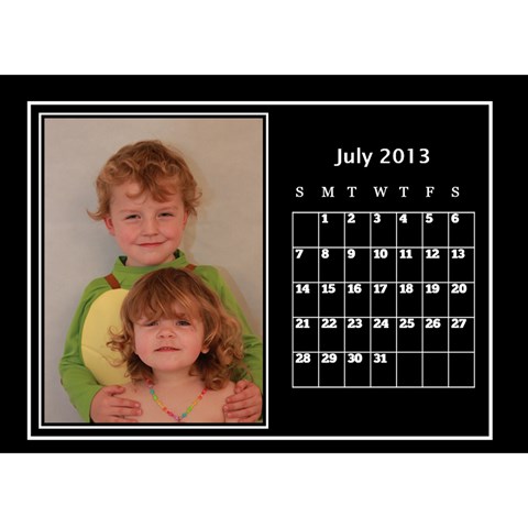 2013 Desktop Dalendar By Megan Elliott Jul 2013