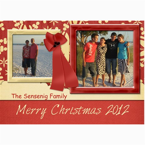 Christmas Card By Mom 7 x5  Photo Card - 3