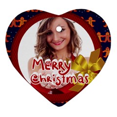 merry christmas - Heart Ornament (Two Sides)