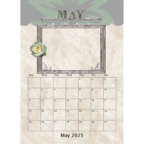 Lovely Desktop Calendar 6 x8 5  By Lil May 2025
