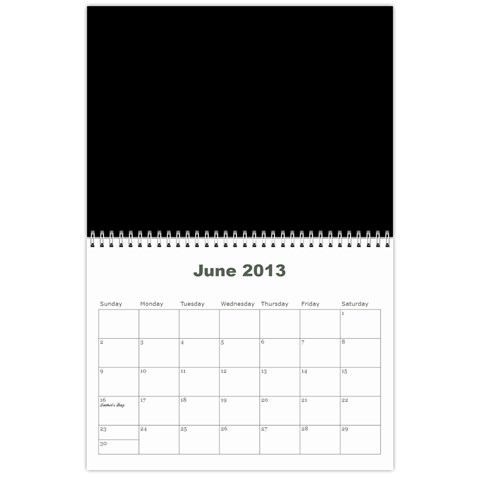 2013 Calendar By J  Richardson Jun 2013