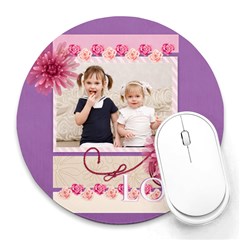 love - Collage Round Mousepad