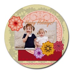 love - Collage Round Mousepad