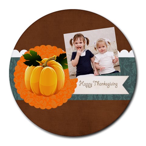 Halloween By Joely 8 x8  Round Mousepad - 1