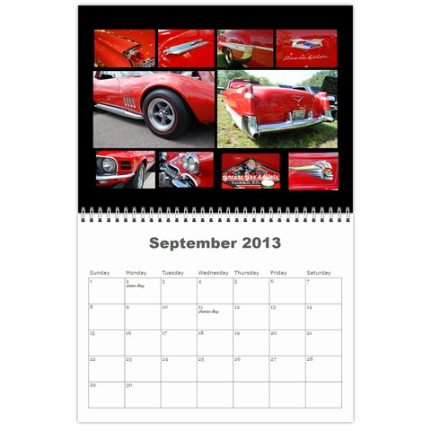 2013 Calendar By J  Richardson Sep 2013