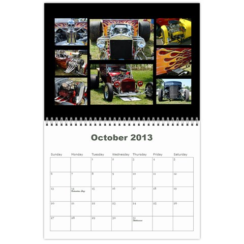 2013 Calendar By J  Richardson Oct 2013