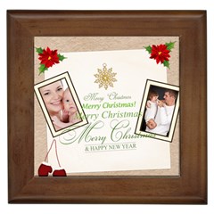 merry christmas - Framed Tile