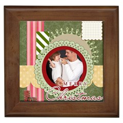 merry christmas - Framed Tile