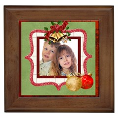 merry christmas - Framed Tile