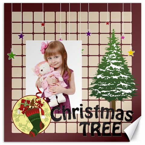Merry Christmas By Jo Jo 15.2 x15.41  Canvas - 1