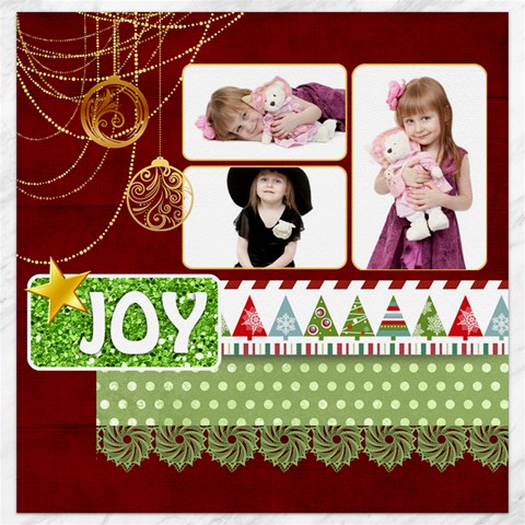 Merry Christmas By Jo Jo 15.2 x15.41  Canvas - 1