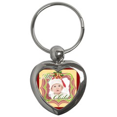 merry christmas - Key Chain (Heart)