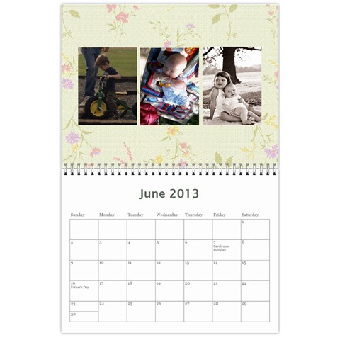 2013 Grandchildren Calendar By Missy Landis Jun 2013