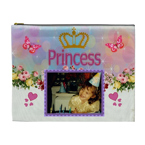 Princess And Roses Cosmetic Bag (xl) By Kim Blair Front